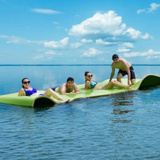 12’ x 6’ 3 Layer Floating Water Pad-Green