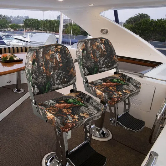 2-Piece Folding Boat Seat Set with Sponge Padding-Camouflage