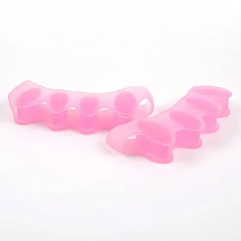 2pcs=1pair New Protective Toes Separator  Suitable Bunion Corrector  Material Soft Gel Straightener Spacers Stretchers Care Tool