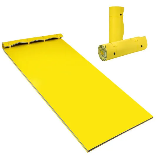 3 Layer Floating Water Pad Foam Mat-Yellow