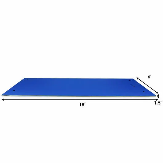 3 Layer Water Pad Foam Mat-Blue