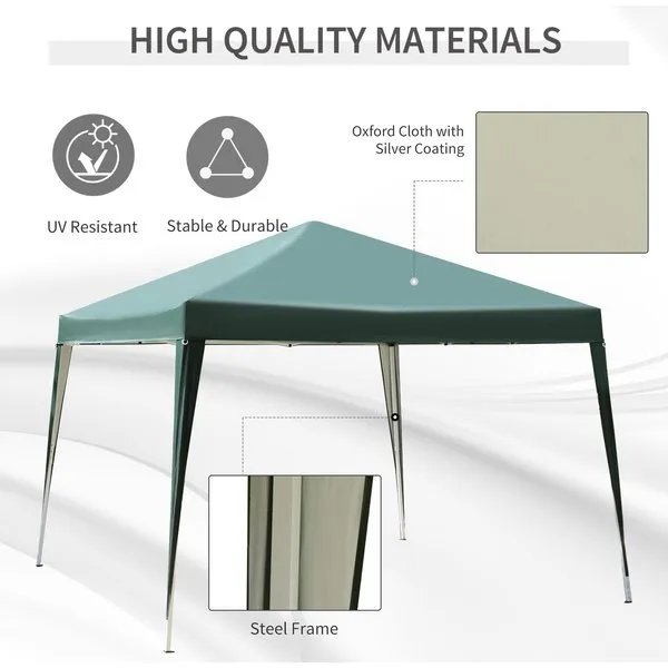 3 X 3m Pop Up Gazebo Canopy - Green