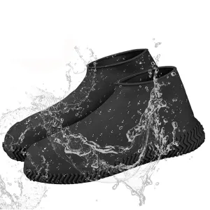 4866A NON-SLIP SILICONE RAIN REUSABLE ANTI SKID WATERPROOF FORDABLE BOOT SHOE COVER ( LARGE )