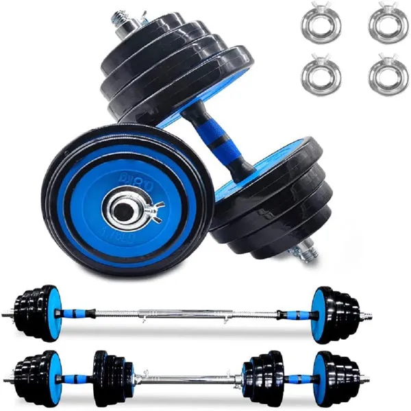 Adjustable Weights Dumbbells Set of 2, 2 in 1 Exercise & Fitness Dumbbells Barbell Set