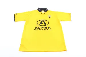 AEK Athens F.C. Logo Black & Yellow Soccer Jersey