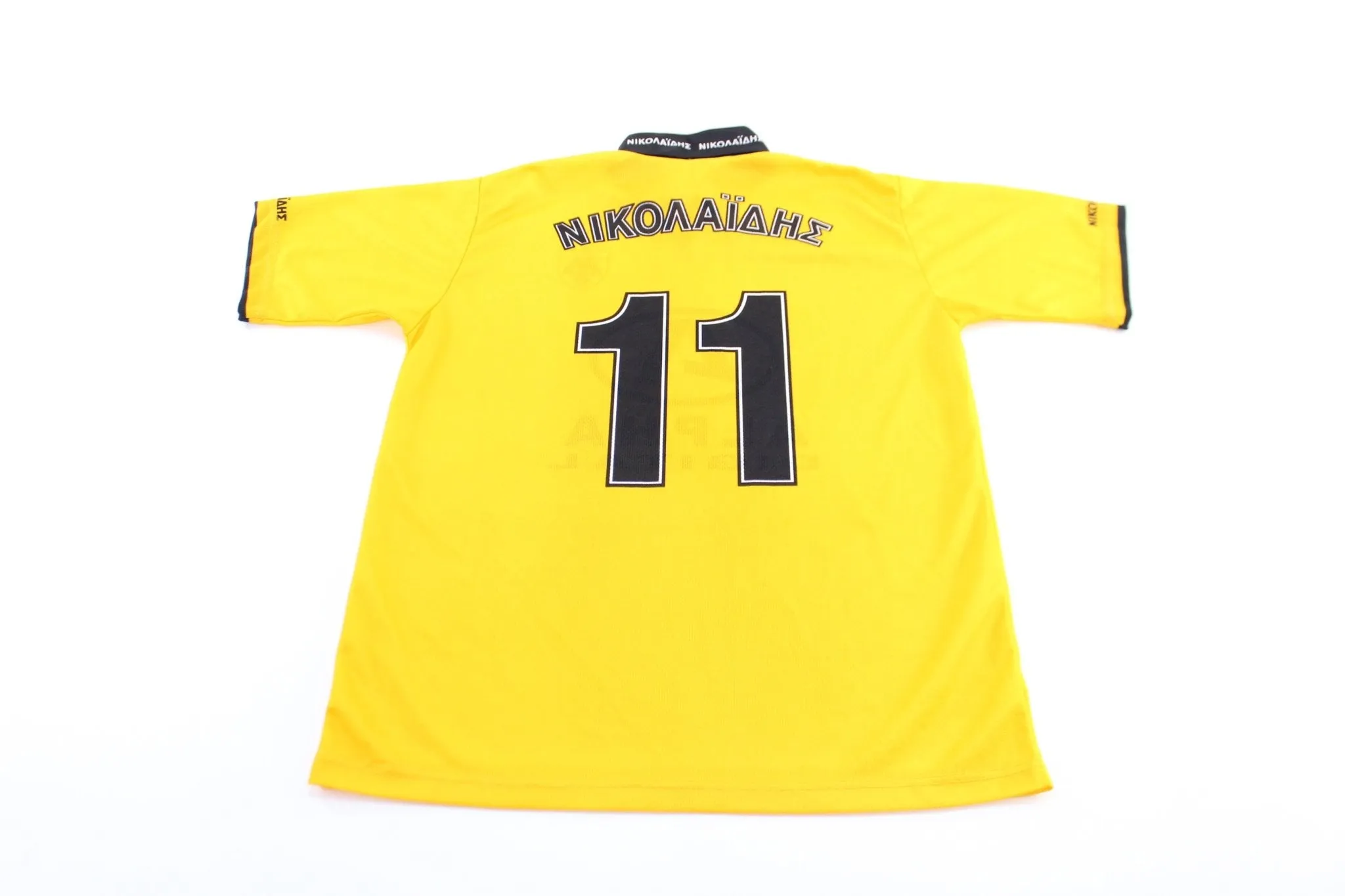 AEK Athens F.C. Logo Black & Yellow Soccer Jersey