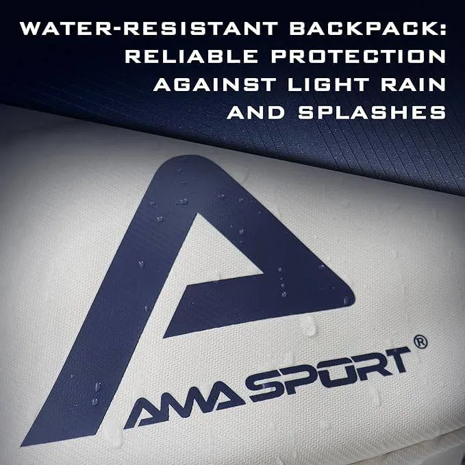 AMA SPORT Pickleball Backpack (4 Paddles) White