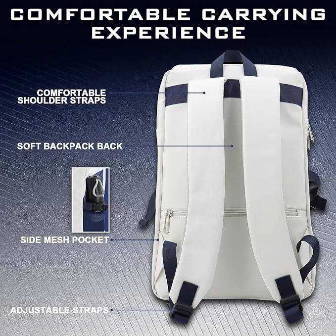 AMA SPORT Pickleball Backpack (4 Paddles) White