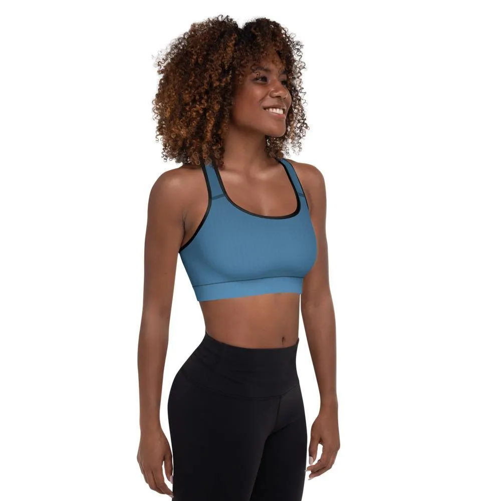 Arctic Sea Ombre Padded Sports Bra