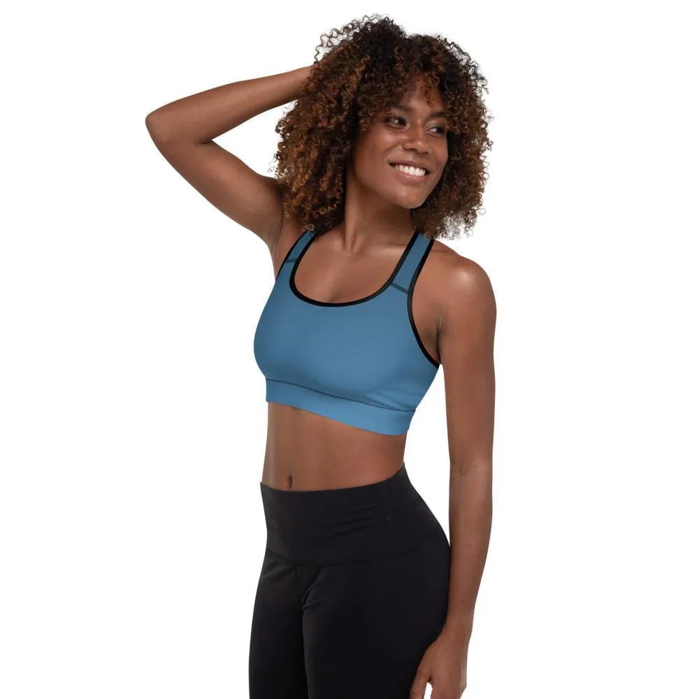 Arctic Sea Ombre Padded Sports Bra