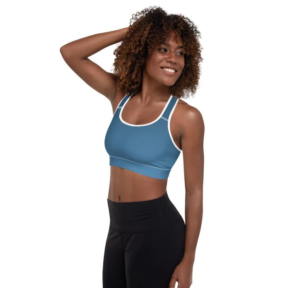 Arctic Sea Ombre Padded Sports Bra