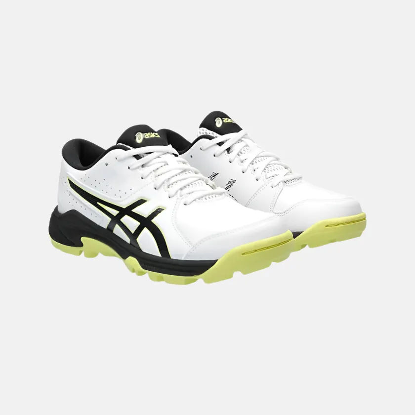 Asics GEL-PEAKE 2 GS Kids Cricket Shoes -White/Glow Yellow