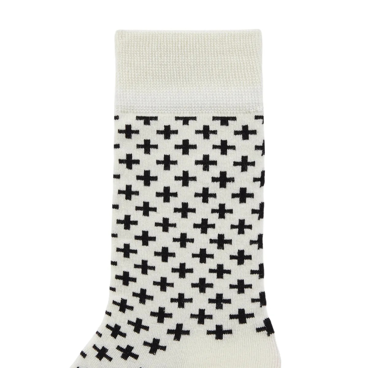 Asterisk Printed Crew Length Socks