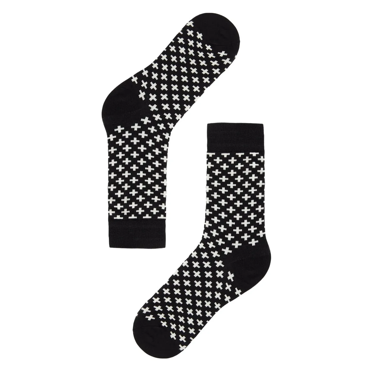 Asterisk Printed Crew Length Socks