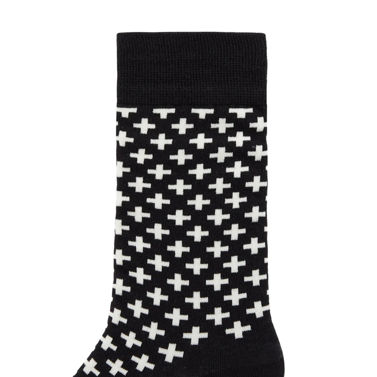 Asterisk Printed Crew Length Socks