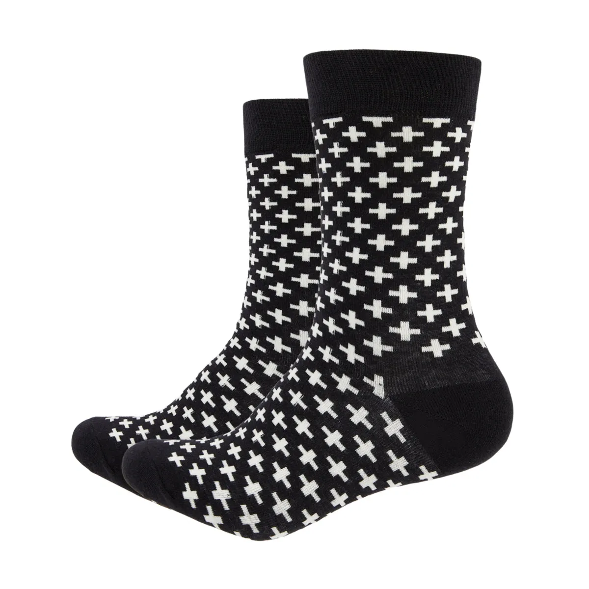 Asterisk Printed Crew Length Socks