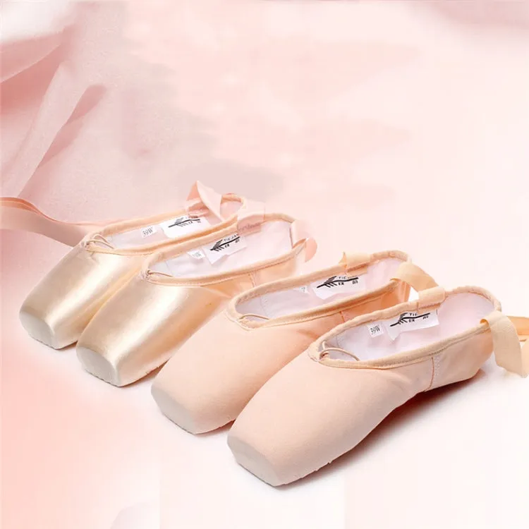 Ballet Lace Pointe Shoes Professional Flat Dance Shoes, Size: 31(Canvas   Silicone Case)