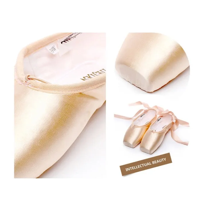 Ballet Lace Pointe Shoes Professional Flat Dance Shoes, Size: 31(Canvas   Silicone Case)