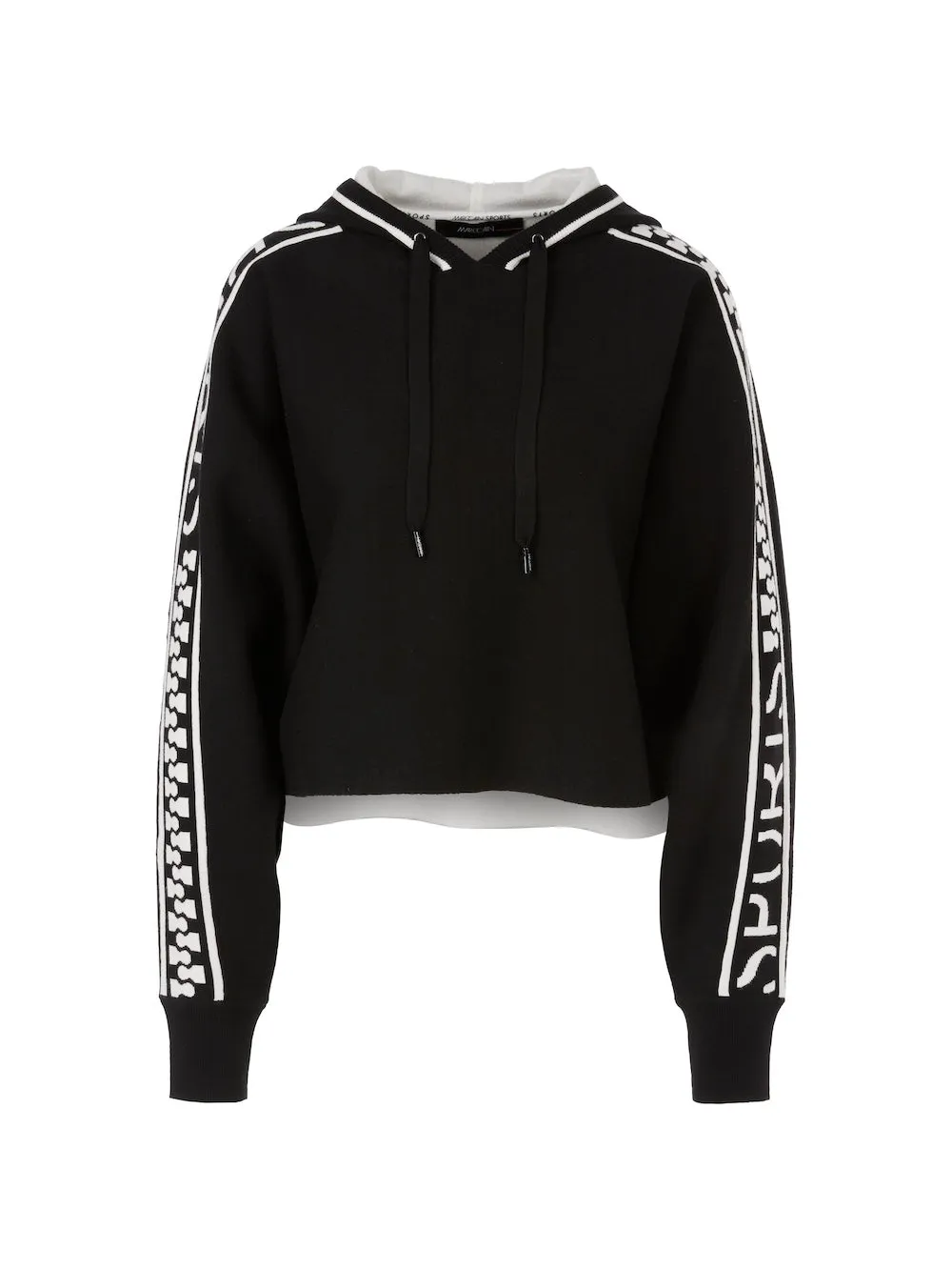 Black & White Logo Hooded Top