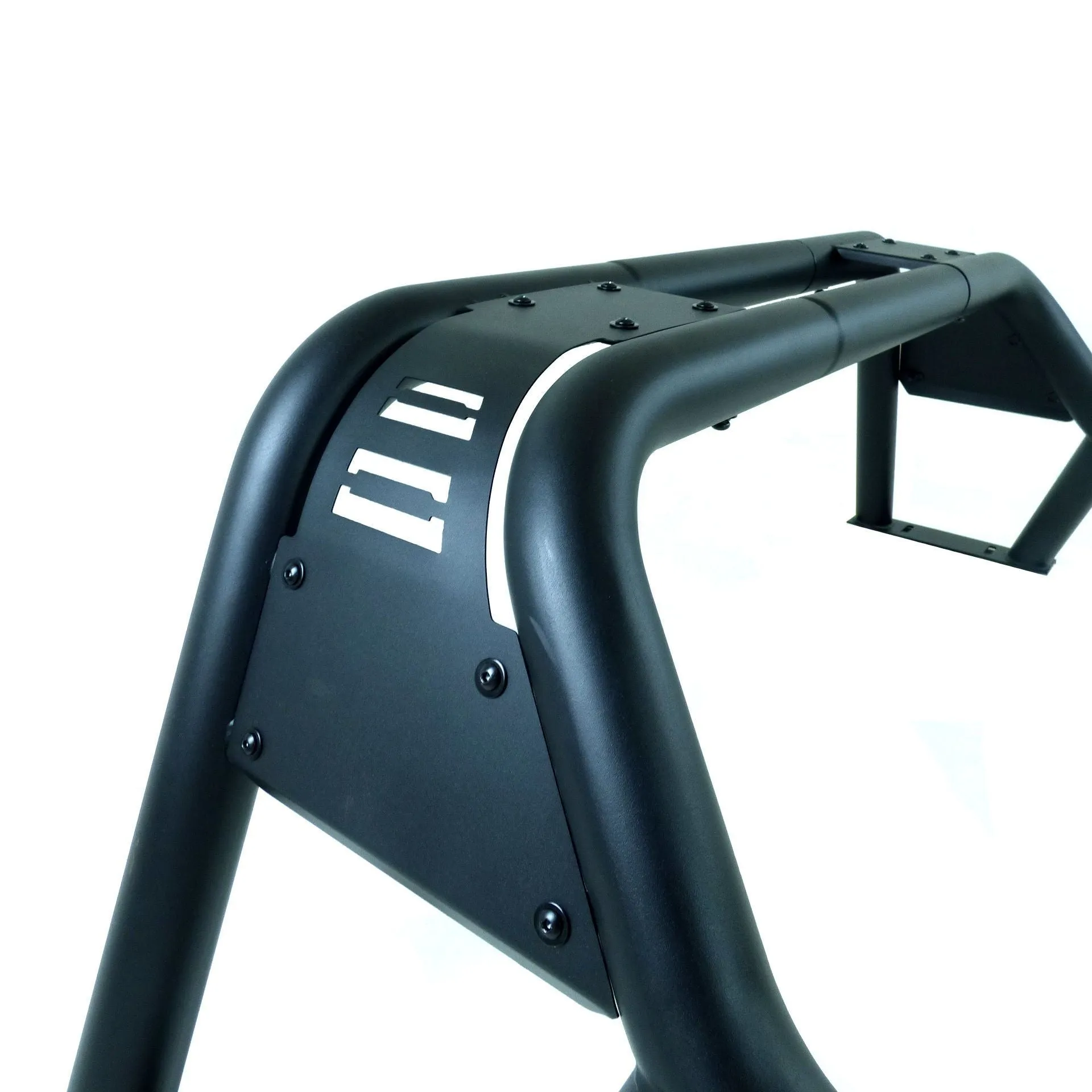 Black SUS201 Short Arm Roll Sports Bar Compatible with the Renault Alaskan