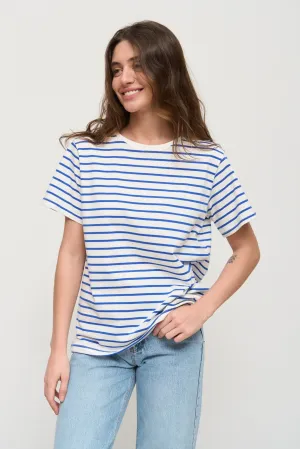 Blue Basic Spriped T-Shirt