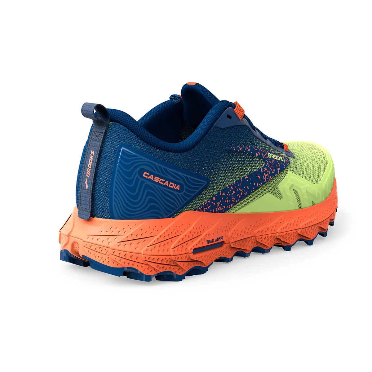 Brooks Cascadia 17 Mens | Sharp Green/navy/firecracker