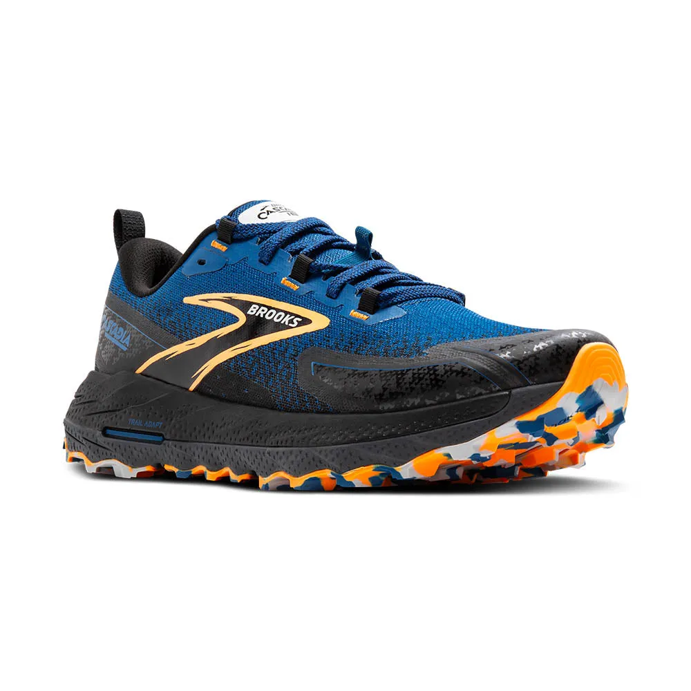 Brooks Cascadia 18 (Mens) - Blue Sapphire/Black/Orange