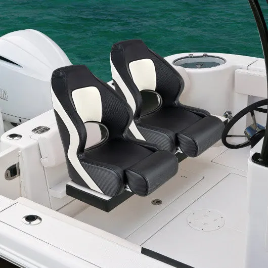 Captain Bucket Seat with Waterproof PVC Leather for Sightseeing Boat-Black