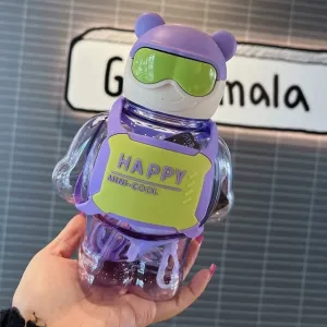 Cartoon Design Water Bottle-Purple