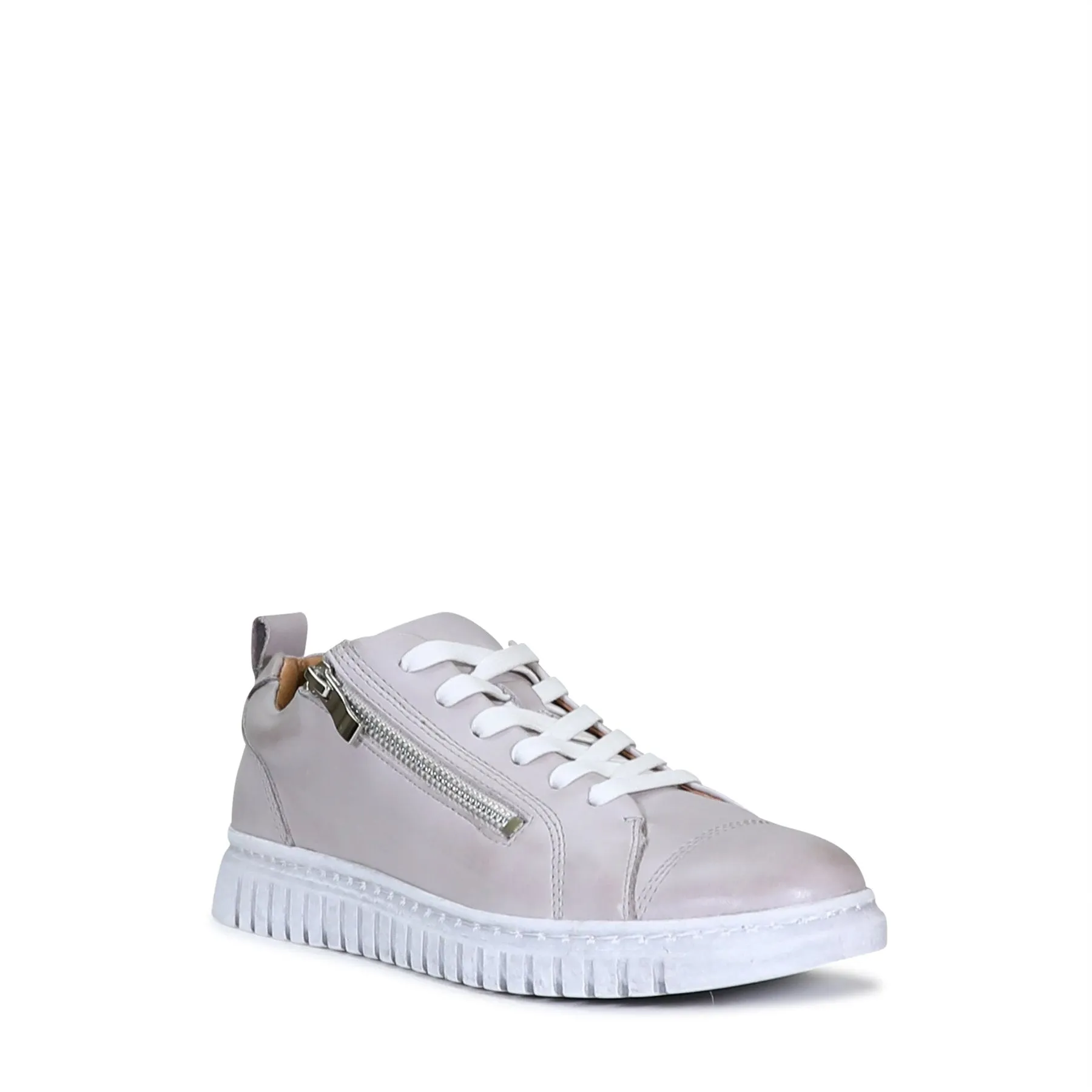 CLARENCE LOW-TOP ZIPPER SNEAKER LEATHER