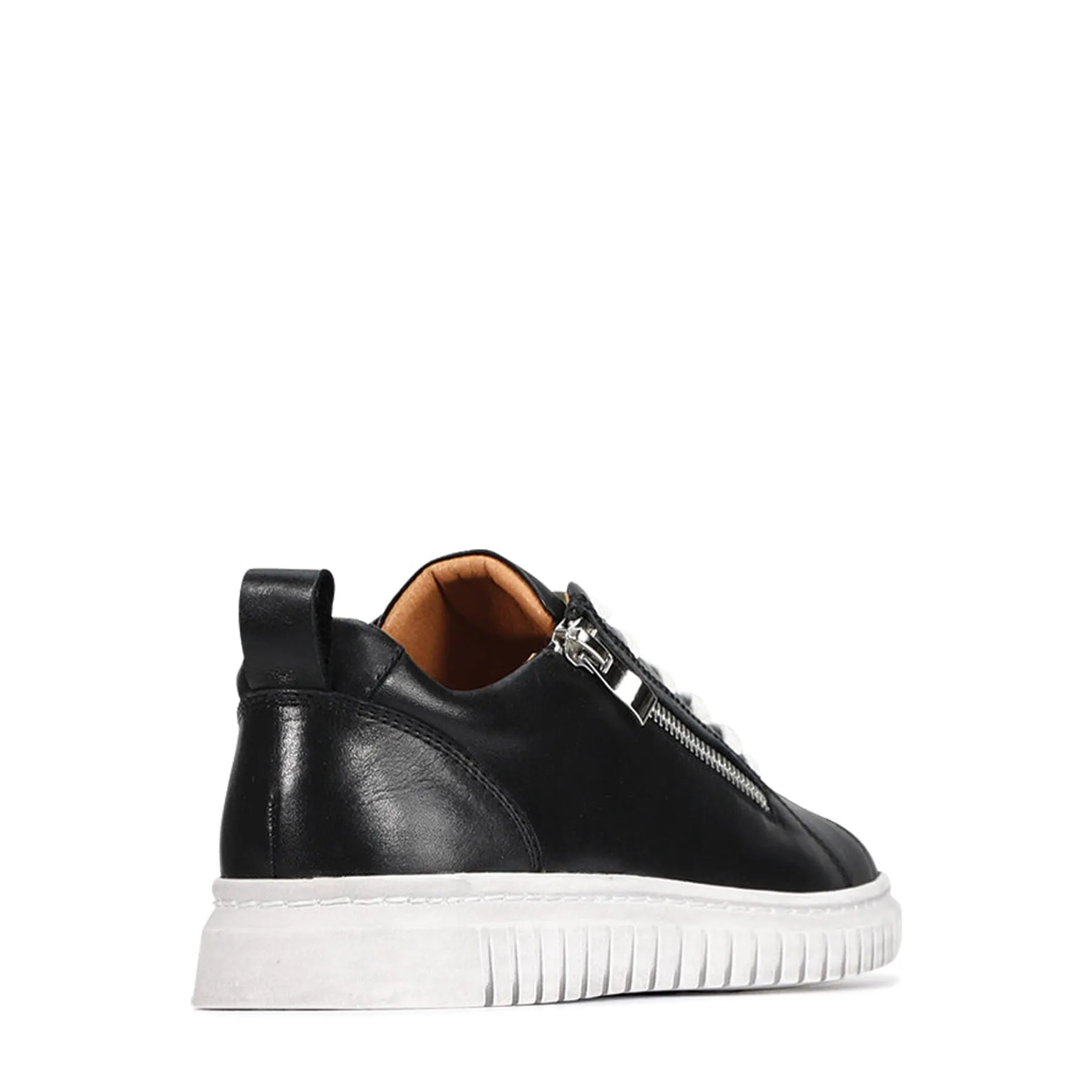 CLARENCE LOW-TOP ZIPPER SNEAKER LEATHER