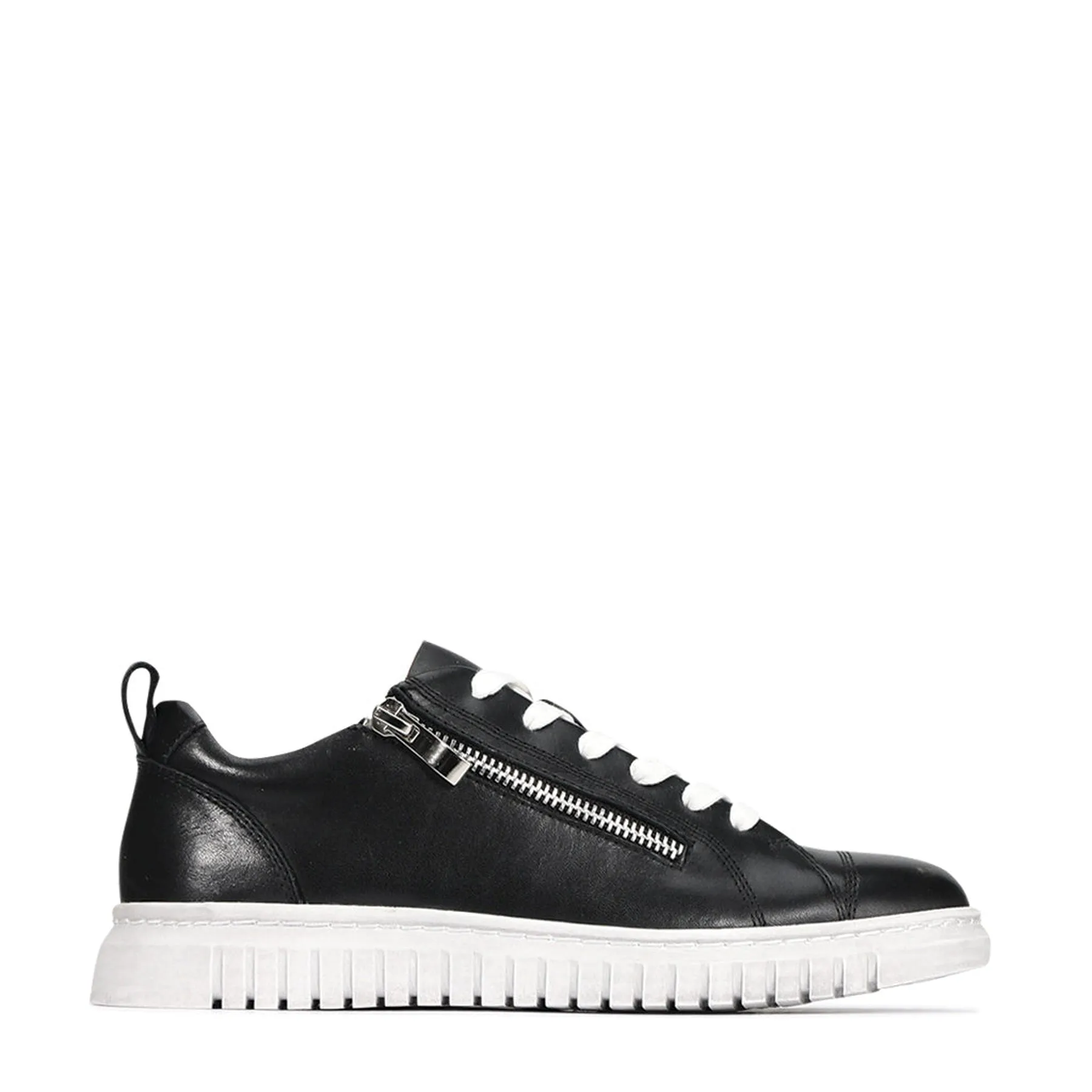 CLARENCE LOW-TOP ZIPPER SNEAKER LEATHER