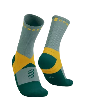 Compressport Unisex's Ultra Trail Socks v2.0 - Slate Grey/Saffron