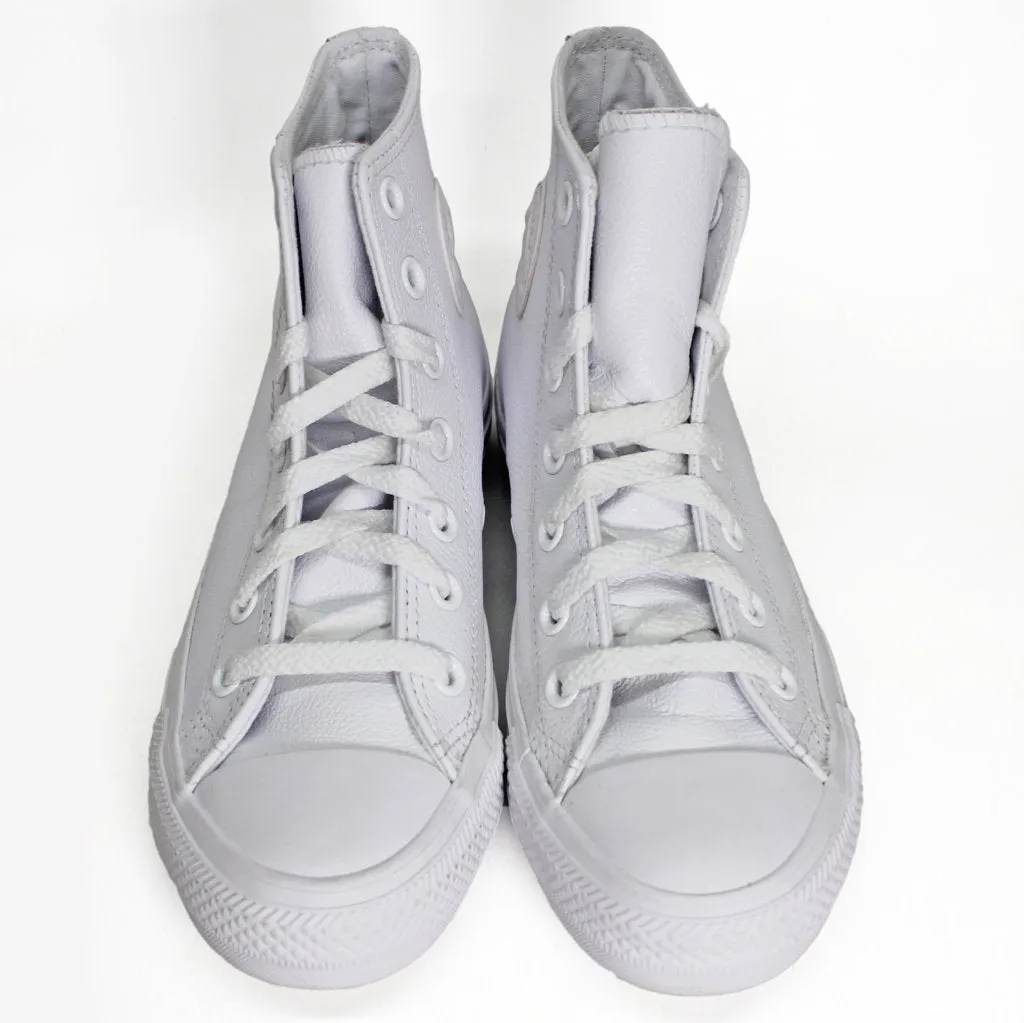 Converse Chuck Taylor All Star Leather Unisex Shoes - White Monochrome - UK 3.5