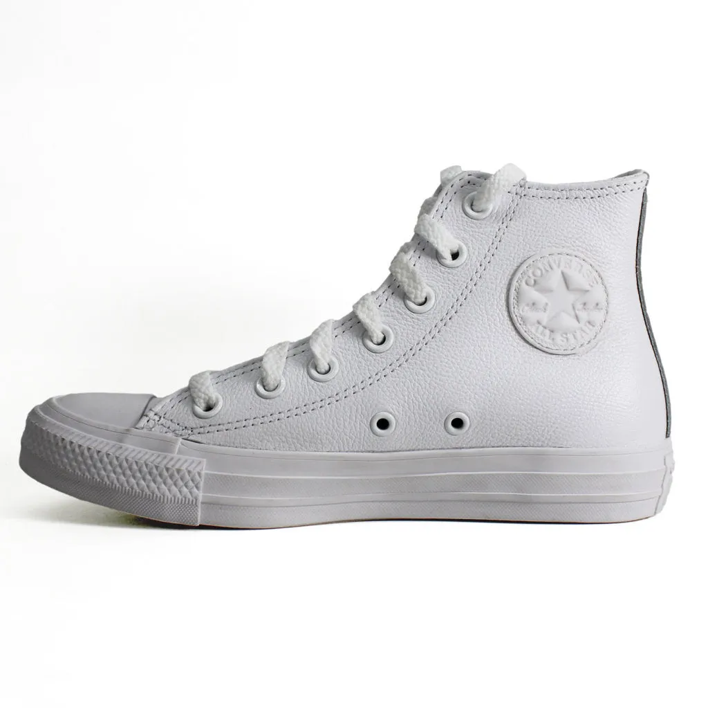 Converse Chuck Taylor All Star Leather Unisex Shoes - White Monochrome - UK 3.5