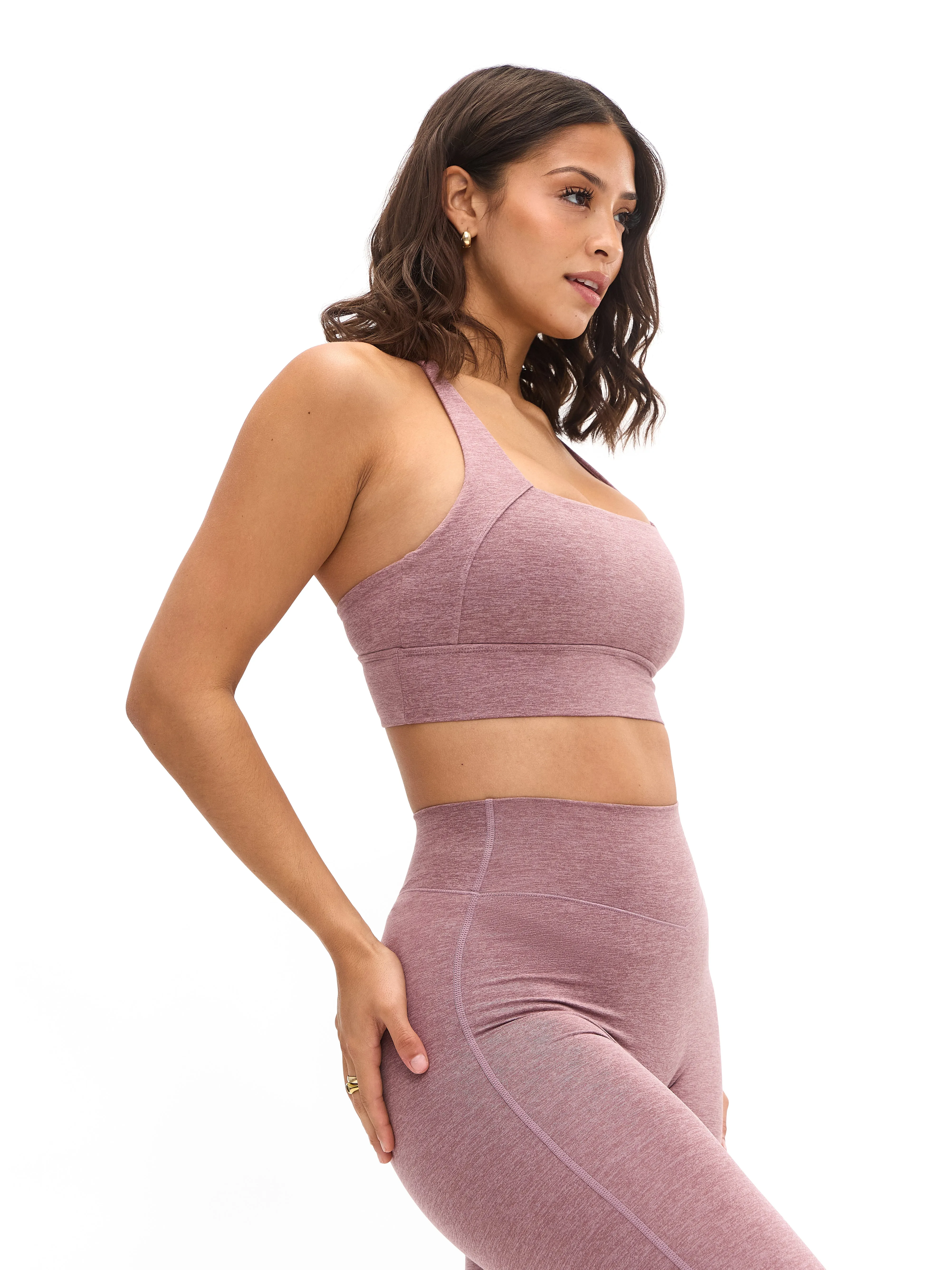 Dream Heather Square Neck Sports Bra - Matter