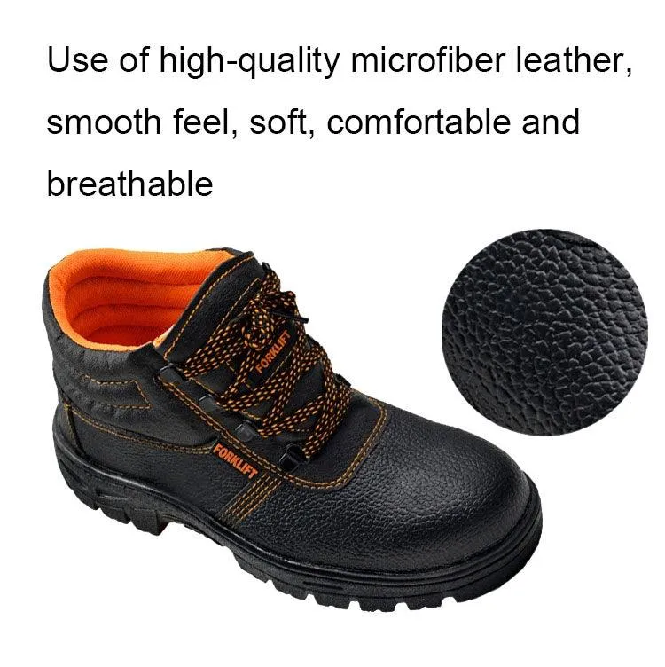 Durable Microfiber Leather Safety Footwear: Impact-Resistant, Puncture-Guard, Slip-Resistant, Long-Lasting