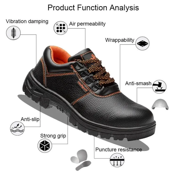 Durable Microfiber Leather Safety Footwear: Impact-Resistant, Puncture-Guard, Slip-Resistant, Long-Lasting