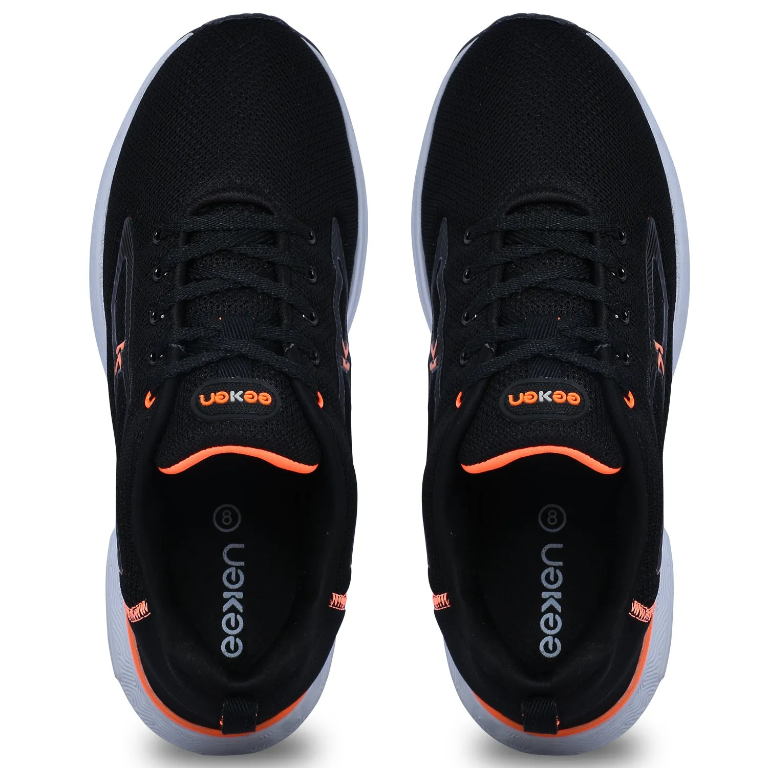 Eeken KESHGIA105 Black And Orange Lightweight Anti-Skid Walking Shoes For Men