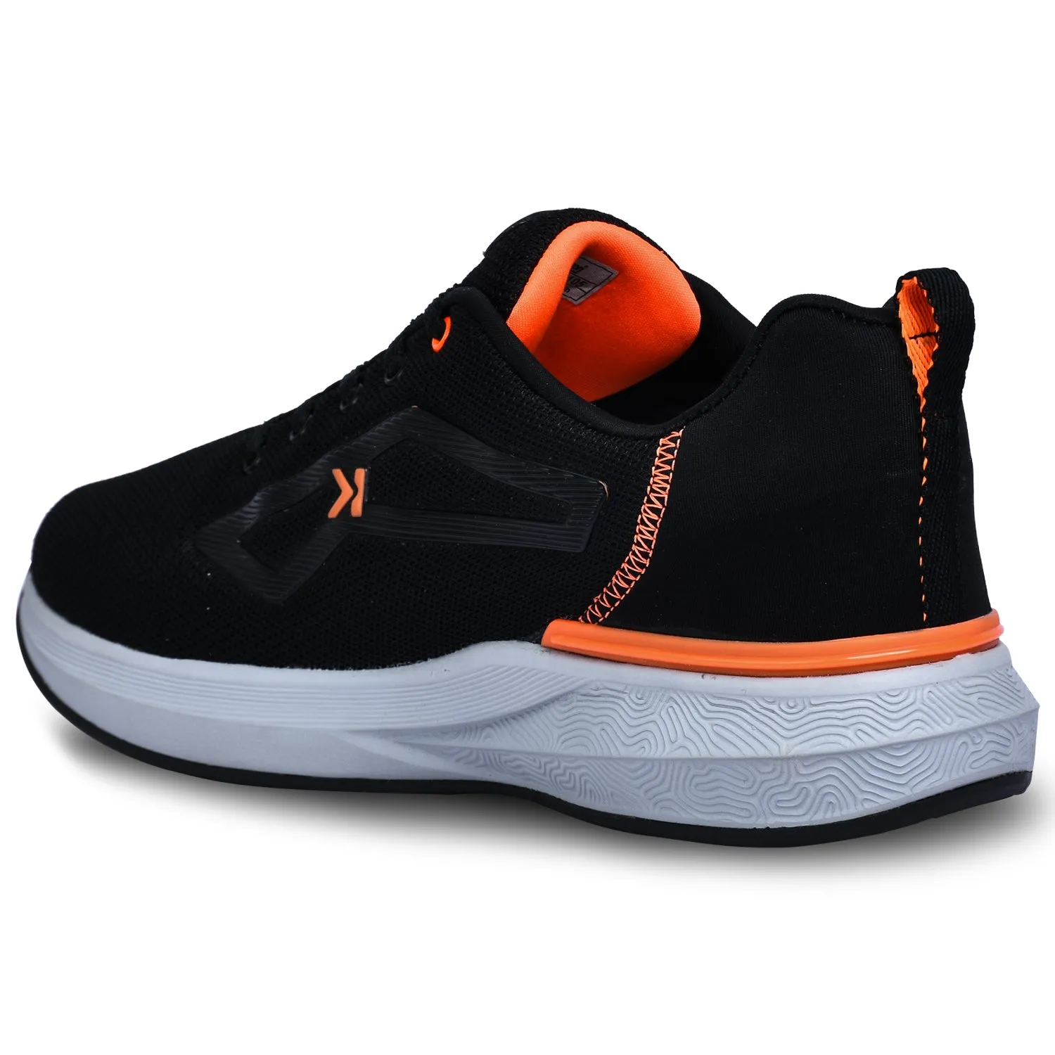 Eeken KESHGIA105 Black And Orange Lightweight Anti-Skid Walking Shoes For Men