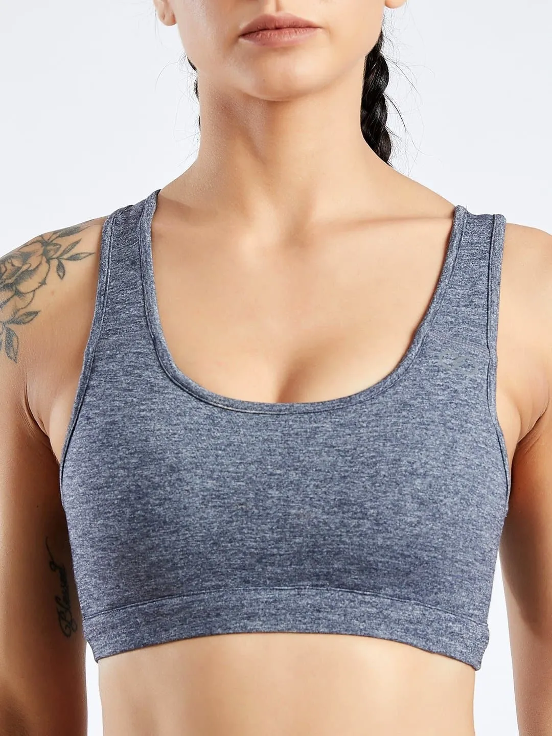 Essential Grey Marl Hardcore Sports Bra