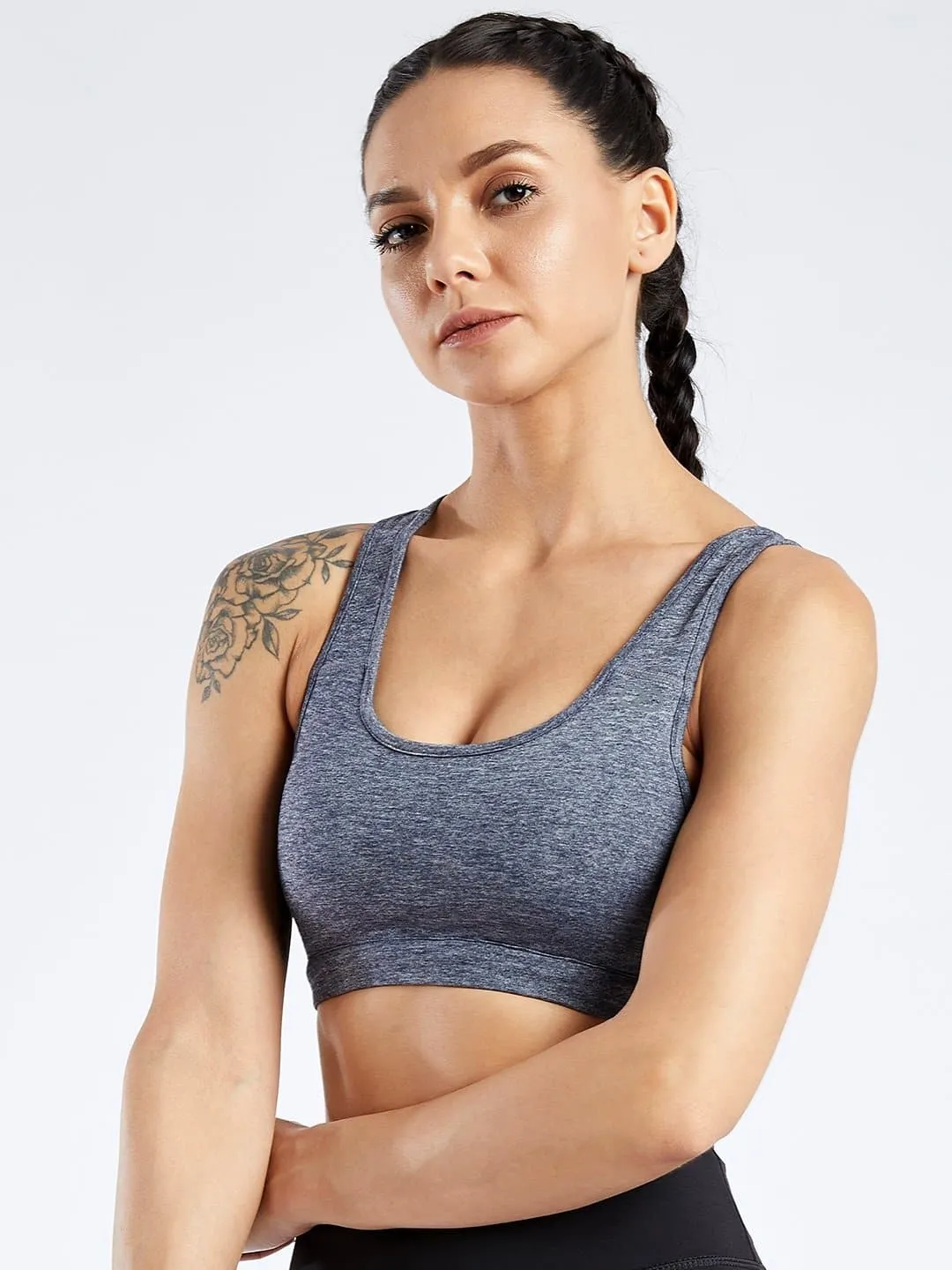 Essential Grey Marl Hardcore Sports Bra