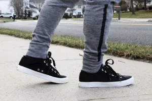 Fear0 NJ Retro Black/White Skateboard Men Canvas Shoes Sneakers Men