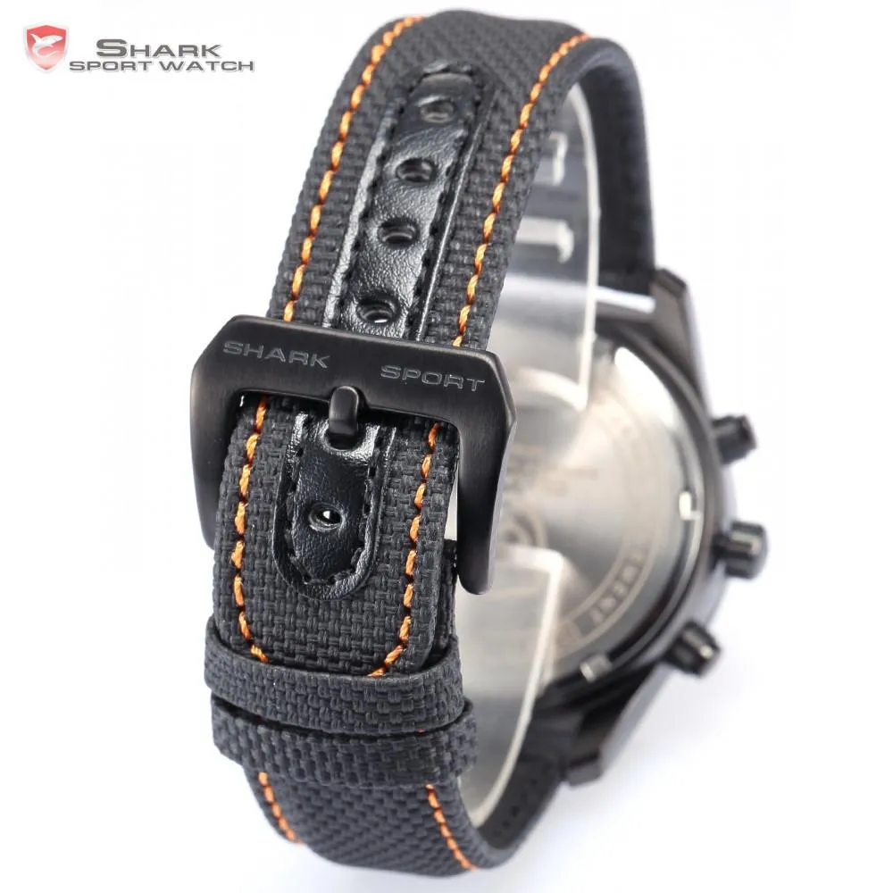 GANGES Shark 2nd Sport Watch Black/Orange  SW 286