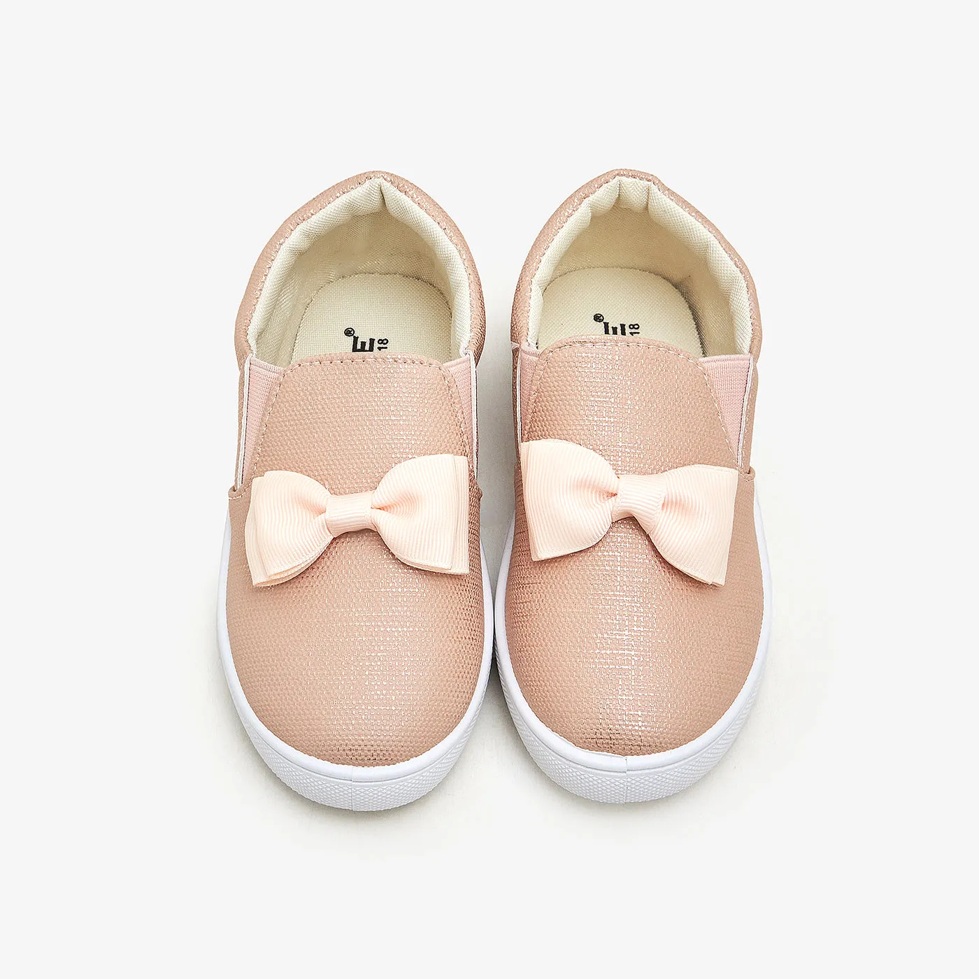 Girls Bow Slip On Shoes