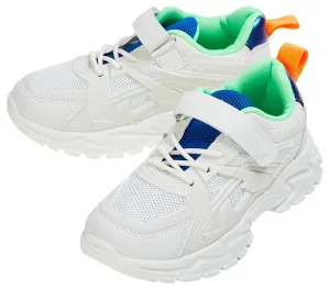 Girls Mesh Velcro Sports Shoes,White,33