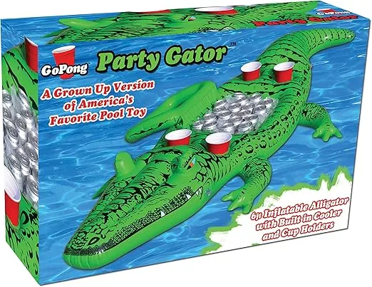 Gofloats Floating Alligator 6FT Cup Holder With Cooler