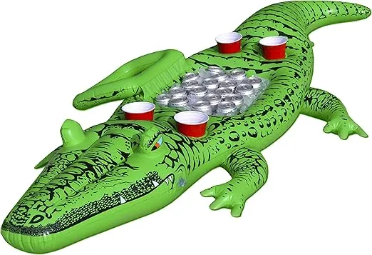 Gofloats Floating Alligator 6FT Cup Holder With Cooler