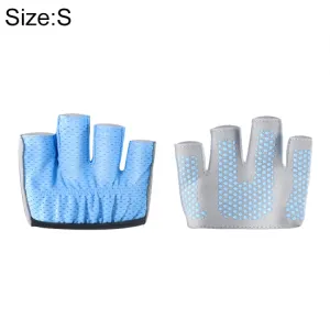 Half Finger Yoga Gloves Anti-skid Sports Gym Palm Protector, Size: S, Palm Circumference: 17.5cm(Blue)