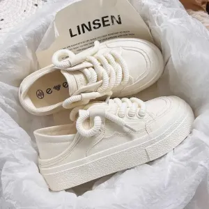 High Beauty Little White Shoes Women's Autumn New Canvas Shoes Breathable and Skirt Paired Shoes Half Dragging and One Footing Women's Shoes